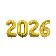 올리브파티 2026 초대형 풍선 샴페인 신년 파티 용품 세트 패키지, 1세트, 2026대형_골드