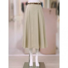 르샵 뒷 밴딩 벨티드 핀턱 주름 롱 스커트 TP6SK706