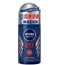 NIVEA MEN 止汗爽身走珠液 清爽舒適 長效乾爽 72H, 1個, 50ml