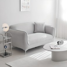 도모디자인 포코 엣지 소파 2인용 + 쿠션2P 방문설치, 그레이