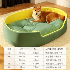 NAUGHTYTRIBE 물세탁이 가능한 투톤 입체 펫하우스, 연두색