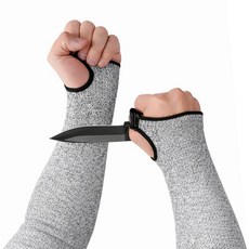 아띠꼴로 팔지킴이 베임방지 방검 팔 토시 작업용 절단방지, 1세트, 그레이