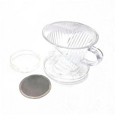 투명플라스틱커피드리퍼2인용 커피도구세트 커피추출용품 캠핑용커피도구