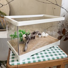 하드탱크 안깨지는 폴리카보네이트 어항 특수소재 수족관, 1개, 화이트