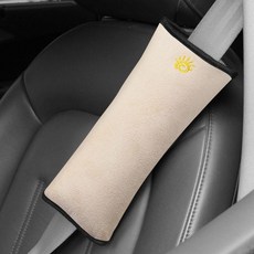 兒童安全帶固定器 汽車安全帶睡枕, 1個, 安全帶枕米色