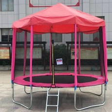 대형 트램폴린 캐노피 스프링 방방 지붕형 천장 옥외 상업용, 1.83m트램폴린+천장(핑크)
