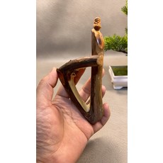 達摩佛手把件 鏤空 扭曲, 如圖所示, 1個