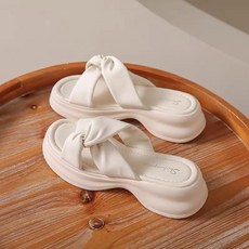 소카이 여성 여름 통굽 슬리퍼 키높이 통굽 5.5cm 패션 발편한 웨지힐 통기성 미끄럼방지 슬리퍼 캐주얼화 여름 샌들2122