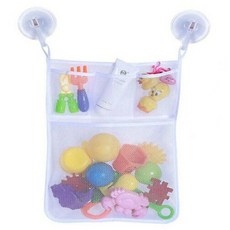 욕실 장난감 그물망 흡착식 메쉬 정리함 정리망 목욕 물놀이 유아 아동 어린이장난감, 색상_청록, 1개