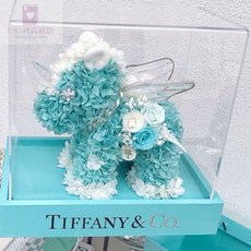 KiKi 獨角獸永生花禮盒 情人節禮物 生日禮物 紀念日禮物 高級浪漫手工精緻禮品 (含壓克力禮盒), 紅色,尺寸:28*18*28cm