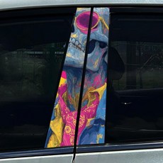 핑크 해골 머리 자동차 스티커 필러 커버 흠집 방수 내구성 장식 자동 데칼, 7. SK 421, A. 1 PC