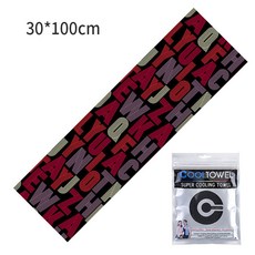 運動冷感毛巾 印花夏季降溫速乾毛巾, 律動（鋁箔袋）,30*100釐米, 1個