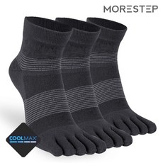 모어스텝 쿨맥스 흡한속건 발가락양말 / 쿨맥스 원사의 빠른 땀흡수와 배출기능으로 쾌적함을 최적화한 발가락양말