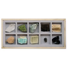 10종세트 암석 지각형성 순수결정 조암광물 표본 관찰 유아 수업 무기물 형석 과학놀이