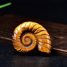 天然虎眼石原石海螺擺件吊墜飾品包掛車掛, 1個, 虎眼石海螺 4.7*3.7*1.5cm
