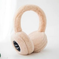 털귀마개 블루투스 헤드폰 사운드 방한헤드셋 귀마개이어폰 음악, (베이지 라벨 부착)FREE