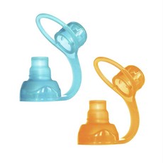 츄미 소프트 십 파우치 탑 플로우-컨트롤 밸브, Orange, Aqua, 2개입