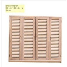 조립식 낮은이불장 키낮은 이불장 키작은 수납장 장롱 안방장 펜션 장농, 4문, 조립, 두꺼운 120x60x90 원목색 셔터문