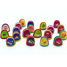 한국민예사 전통 단색 자수 색동 골무 반짇고리, 1개, 랜덤