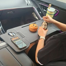 차량용 테이블 접이식 폴딩 차량 자동차 식탁 노트북 거치대 받침대 트레이, 제커 슬림폴드 차량용 테이블, 1개