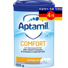 Aptamil 0개월 이상 유아용 산통 복부 팽만 변비 관리용 특수 용도 Comfort 분유 800g 2개, 4개