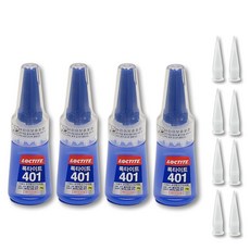 록타이트 401 순간 접착제 (20g 1개+노즐2개) 세트, 4개