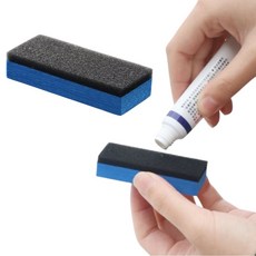 서희물류 미니 세차 스펀지 블록 패드 자동차 광택 코팅 오염제거, 블루, 1개