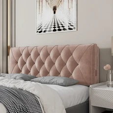 헤드 등받이 소프트 백 침대 호텔 용 American Flannel Cloth 피부 친화적 인 가벼운 럭셔리, 180cm 60cm 6cm, 13 rhombus pink