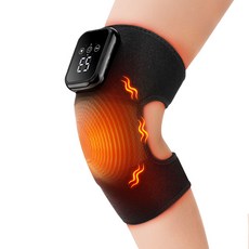 Zoovit 보호 관절 발열 무선 충전식 무릎 진동 안마기, 블랙, CL-3222