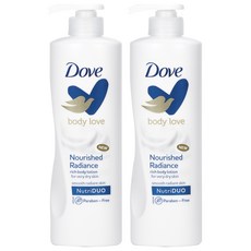 Dove 多芬 Body Love系列 保濕亮澤身體乳液, 富含NutriDUO, 適用於非常乾燥的皮膚, 400ml, 2瓶
