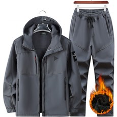 ANYOU 겨울 남자 방한복 기모 보온 상하복세트 방수 작업복 따듯한 보온 작업복