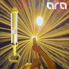 [공식] 아라 분수물총 회오리 물꽃놀이 불꽃놀이물총 주사기물총, 옐로우, 1개