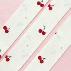 레드패턴 원단리본 헤어핀 만들기 리본공예 DIY재료, 체리(cherry), 2개