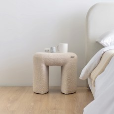 [MODERN HOUSE 중계점] [가구 택배] 베니티 패브릭 스툴 베이지 CF1226001, 1개