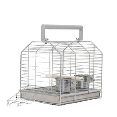 小型便攜式提籠 全橫線設計 可拆卸清洗, 銀, 1個