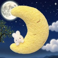 月亮抱枕 可愛兔 桂花星星, 趴趴兔-月亮抱枕,45cm
