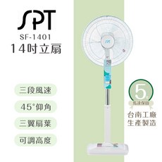 台灣製造！馬達五年保固超耐用！SPT尚朋堂14吋AC立扇SF-1401復古風扇