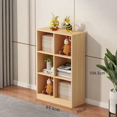 폭좁은 파티션 책장 유치원 어린이 책꽂이 거실 낮은, 1단, 3단6칸24깊이