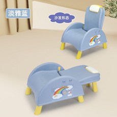 兒童洗頭躺椅 寶寶餐椅 可坐可躺 幼兒洗頭髮椅, 淡雅藍, 標準款二合一