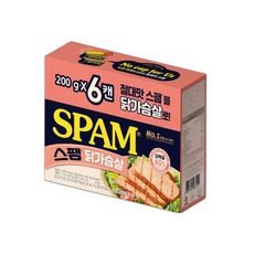 스팸 닭가슴살, 6개, 200g