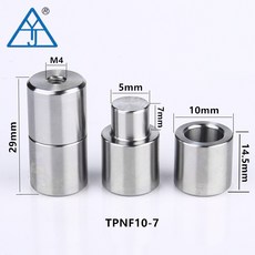 TPNF20-8 圓形零度 直身定位柱, 1個, TPNF10-7(SUJ2), TPNF10-7(SUJ2)