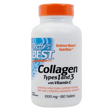 Doctor's Best 第一型&第三型膠原蛋白錠, 180顆, 1罐