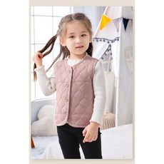 新款可愛童裝 女童馬甲 兒童蠶絲保暖馬甲寶寶春秋加厚背心外穿秋冬男童女童馬夾內穿