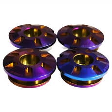 傑能商行 鍍鈦白鐵腳踏塞/腳踏蓋, 鍍鈦螺絲 組