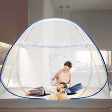 원터치 접이식 모기장 침대 텐트형 방충망 캠핑 야외, 슈퍼싱글(1-2인용)