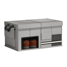 글레이셔 차량용 접이식 대용량 트렁크 정리함 신발 수납함, 그레이(대형60L)