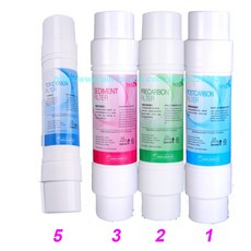 RO 워터 필터 PP 침전물 프리 카본 포스트 카본 50/75 GPD RO 멤브레인 T33 교체 필터 역삼투 시스템 5 단