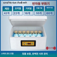 병아리부화기 조류 자동부화기 축산 다기능 계란 대용량, 1개, 42개 l급 단전