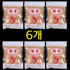 [낚시야놀자] 일성 새우가루 (배합용) 집어제 유인제 떡밥 낚시 떡밥/집어제, 100g, 6개