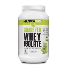 Nutrabio 草飼乳清分離抹茶拿鐵無糖無麩質, 907g, 1個